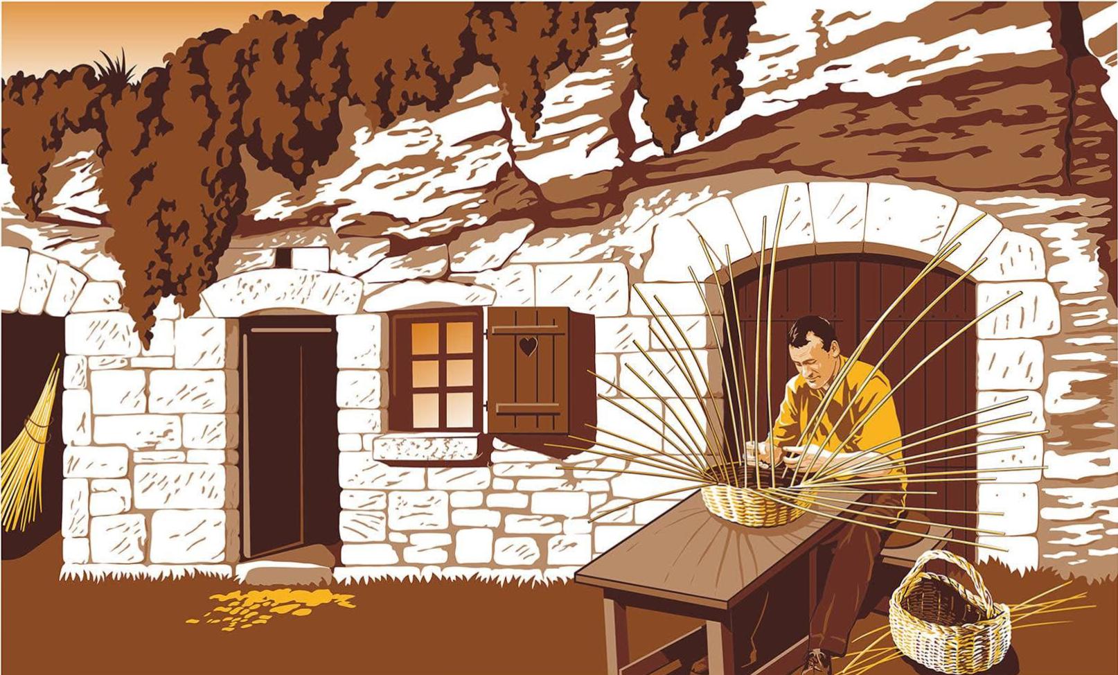 Photo du panneau : les troglodytes